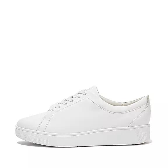 Baskets Femme Fitflop Rally Cuir Blanche (LAY239546)